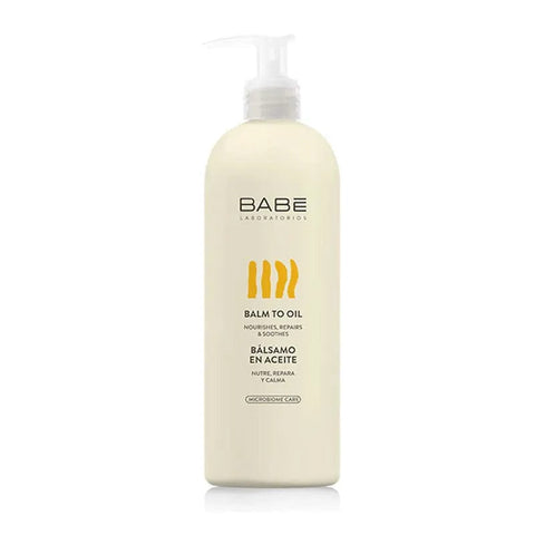 Jag Couture London Babe Body Balm to Oil in a 500ml bottle, smooth and nourishing skincare product with a sleek container.