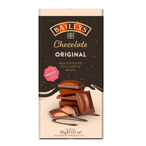 Jag Couture London New York Baileys milk chocolate and truffle bar, showing the elegant chocolate bar with creamy filling and smooth surface.