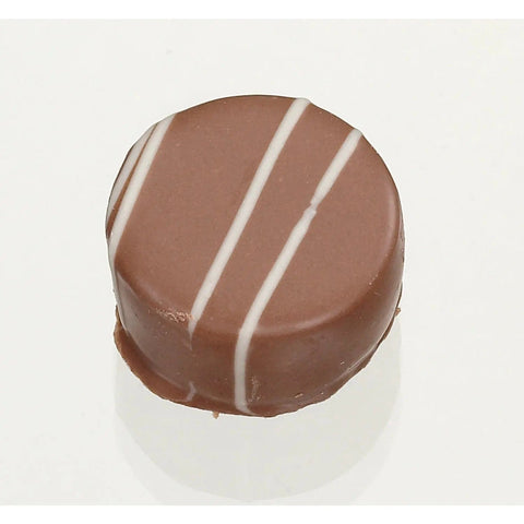 Jag Couture London Banoffee milk chocolate bar with soft caramel and banana hint, 14.6g, showing the chocolate piece with caramel filling.
