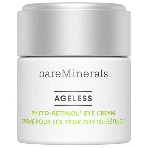 Jag Couture London New York BareMinerals Ageless Retinol Eye Cream, 15ml, in a sleek jar with a smooth cream texture.