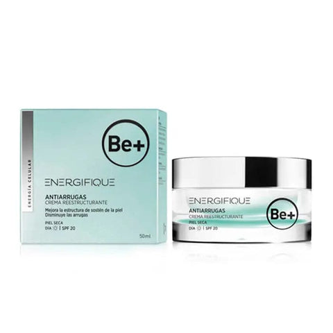 Jag Couture London Be Energifique anti-wrinkle restructuring cream for dry skin in 50ml jar, smooth, nourishing skincare product.