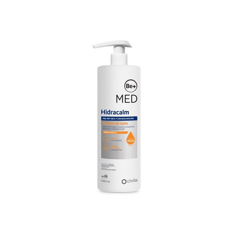 Jag Couture London New York BE+Med Hidracalm Oleogel 1000ml bottle, soothing skincare gel with clear packaging and label.