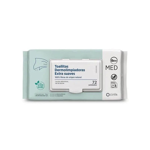 Box of BE+Med Pediatrics Wipes by Jag Couture London New York, containing 72 soft, hypoallergenic wipes for children's skincare.