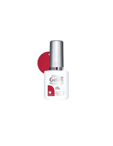 Jag Couture London New York Beter Depend Gel IQ Lady In Red 41031 nail polish in a vibrant red shade, shown in a close-up image.