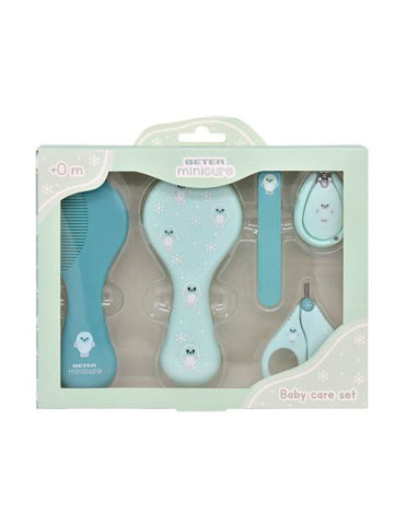 Set of five Beter Mini Cure Baby Care facial sponges by Jag Couture London New York, soft and gentle for delicate baby skin.