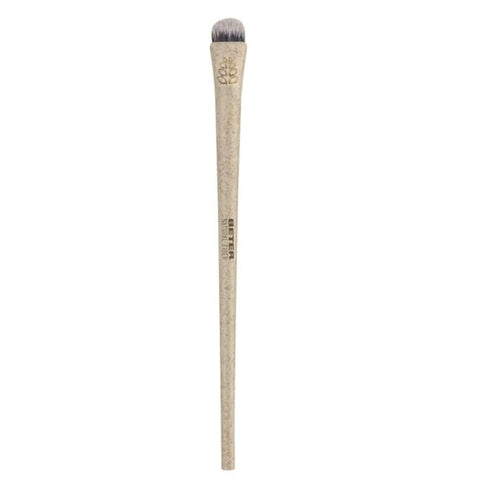 Beige Beter Natural Fiber Precision Eye Shadow Brush by Jag Couture London for smooth, precise eyeshadow application.
