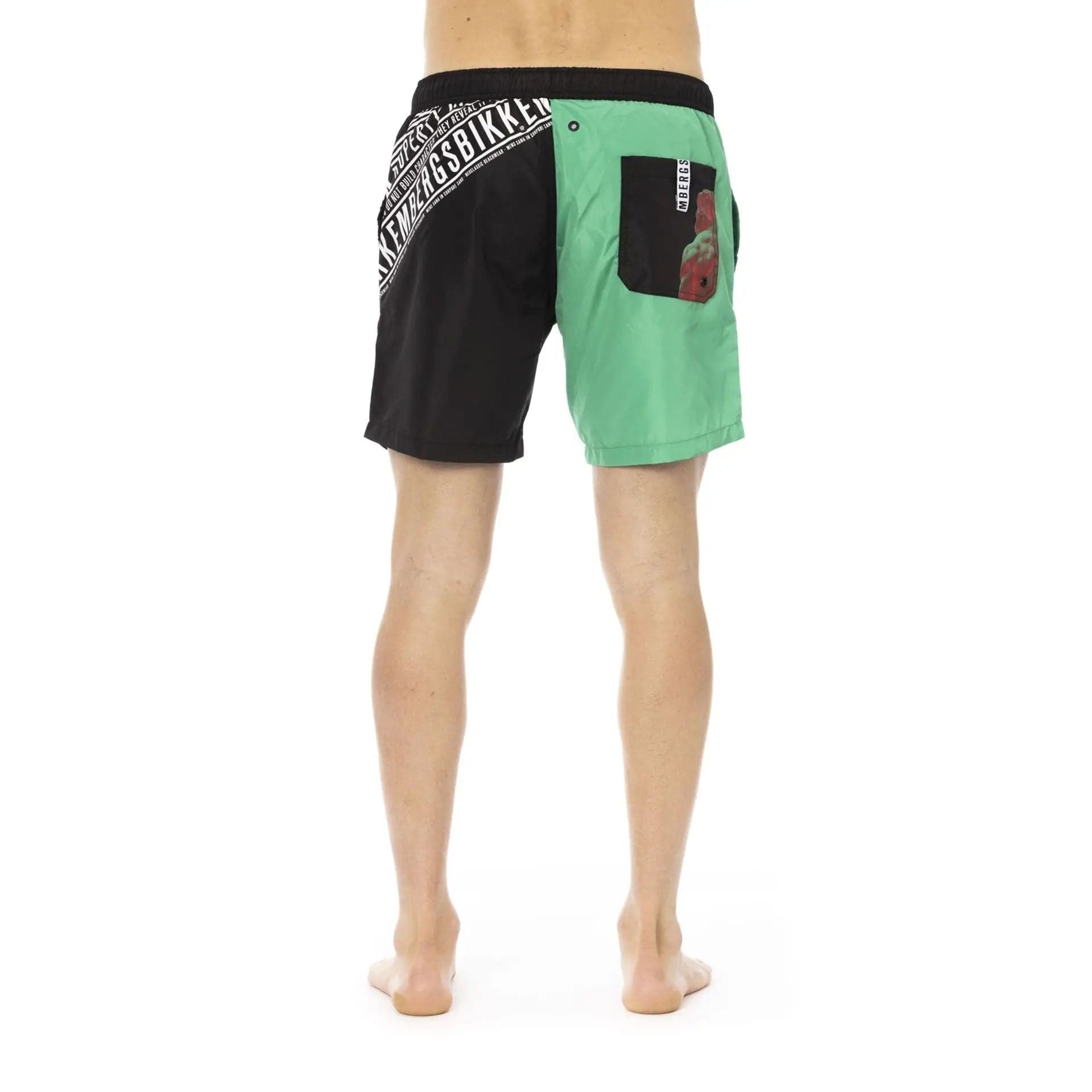 Jag Couture London - New York Bikkembergs Beachwear BKK1MBM09_GREEN&amp;BLACK