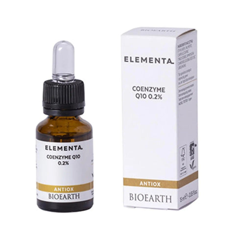 Bioearth Elementa Concentrado Antiox Coenzyme Q10 in 15ml dropper bottle, antioxidant serum by Jag Couture London New York.
