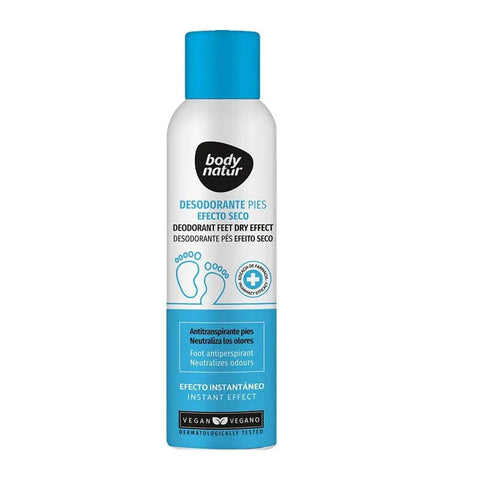 Jag Couture London Body Natur Feet Dry Effect Deodorant 150ml bottle with sleek design and clear label for fresh, dry feet protection.