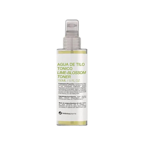 Botánicapharma Linden Water Spray by Jag Couture London, New York, in a 150ml bottle with a clear, floral-themed design.