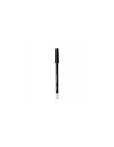Bourjois Contour Clubbing waterproof eye pencil in Ultra Black, 1.2g, with a close-up of the pencil and its sleek black packaging.