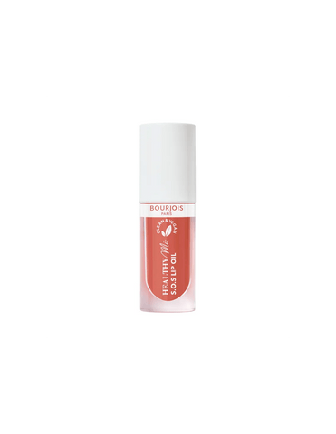 Bourjois Healthy Mix SOS Lip Oil in shade 03 Straw'Bisous, 4.5ml, with clear glass bottle and applicator brush.