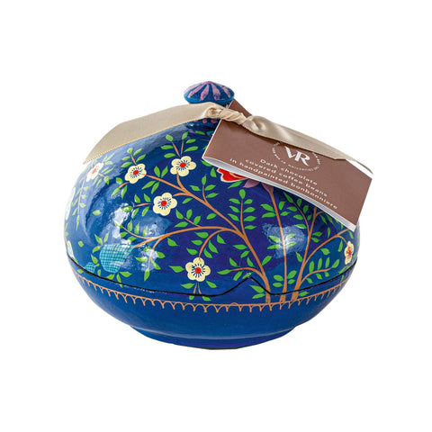 Bright Flowers design 5-inch Bonbonniere filled with dark chocolate-coated coffee beans, by Jag Couture London New York.