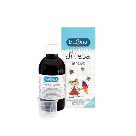 Jag Couture London Buona Difesa Syrup 150ml bottle, herbal immune support syrup with a natural ingredient blend.