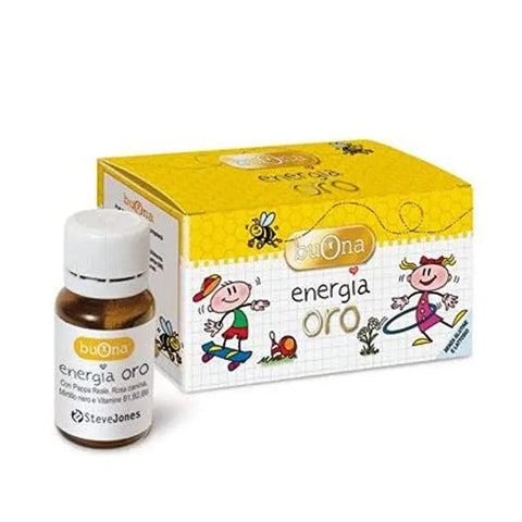 Jag Couture London Buona Energia Oro 10 Vials 10ml, vibrant gold-colored vials with elegant packaging.