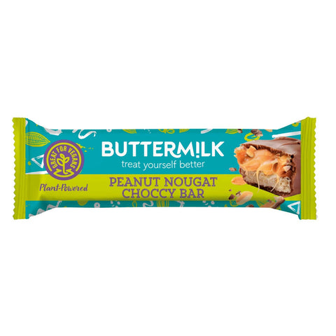 Buttermilk chewy peanut nougat with caramel layer enrobed in plant-based chocolate from Jag Couture London New York.