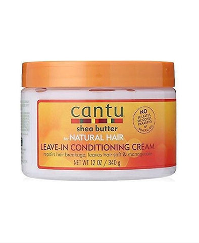 Jag Couture London New York Cantu Natural Hair Leave-In Conditioning Cream 340g, creamy hair treatment in a jar