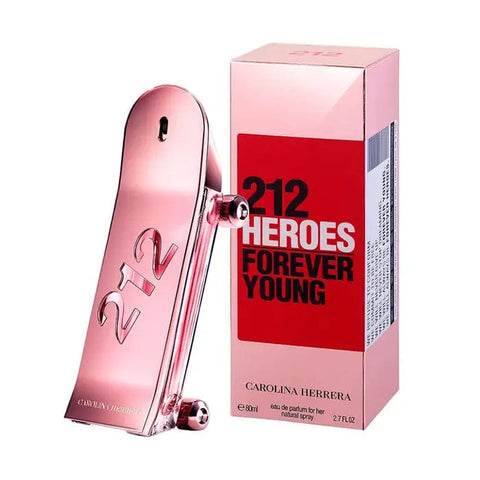 Carolina Herrera 212 Heroes for Her Eau De Perfume Spray 80ml displayed with the bottle and packaging.
