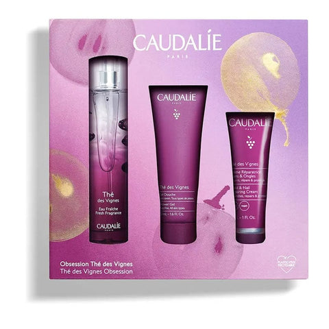 Caudalie The Des Vignes Obsession Set 150 ml with fragrance bottles, presented by Jag Couture London New York.