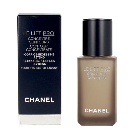 Chanel Le Lift Pro Concentré Contours 30ml bottle, skincare product with sleek packaging, used for facial lifting and contouring.