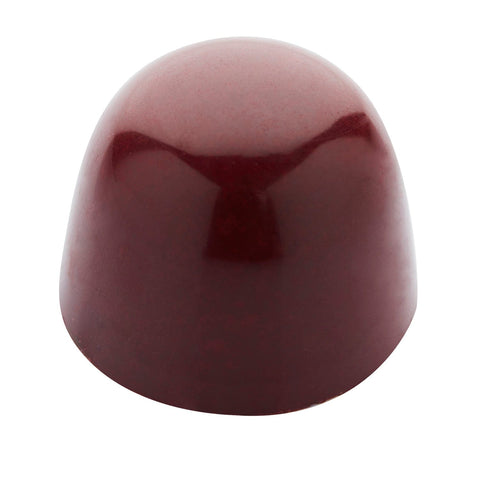 Jag Couture London New York sour cherry ganache with Morello cherry pulp in dark chocolate, 12.4g, shown in an elegant chocolate piece.