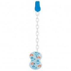 Jag Couture London - New York Chicco Clip Pacifier Holder Blue