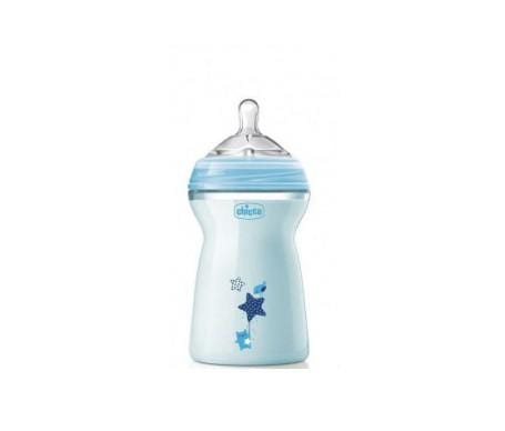 Jag Couture London - New York Chicco Naturalfeeling Blue Baby Bottle Fast Flow 330ml 6m