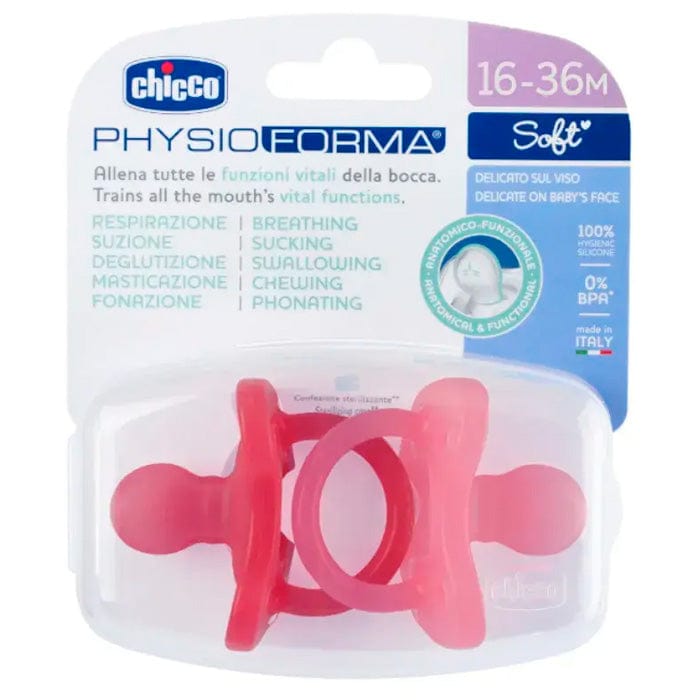 Jag Couture London - New York Chicco  Physio Soft Pacifier Pink 16 -36 m - 2 Units