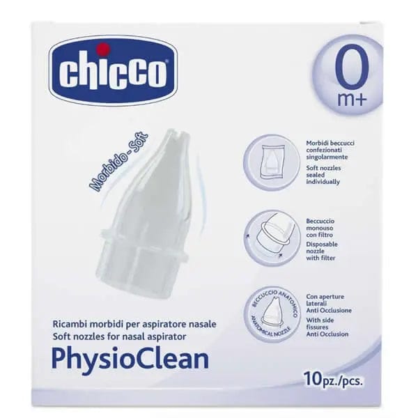 Jag Couture London - New York Chicco PhysioClean Soft Nozzles For Nasal Aspirator 0M+ 10 Units