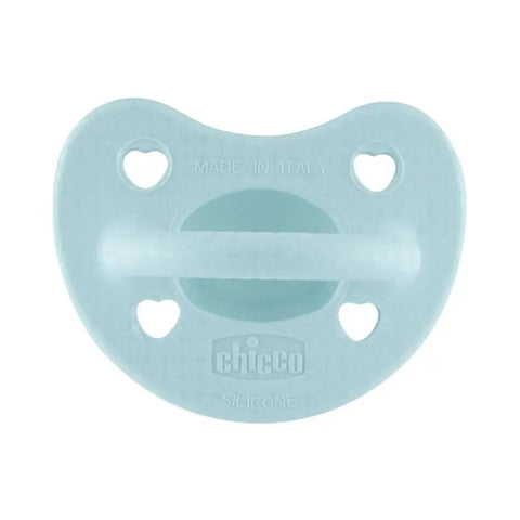 Blue Chicco Physioforma Luxe pacifier for 2-6 months, designed for comfort and soothing, by Jag Couture London - New York.