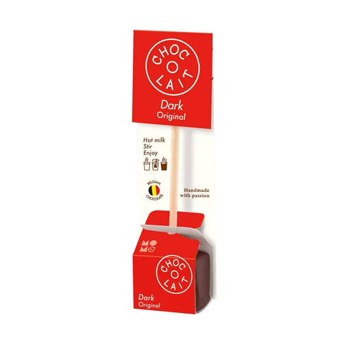 Dark Belgian drinking chocolate sticks by Jag Couture London New York, perfect for rich hot chocolate.