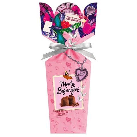 Jag Couture London - New York Choccy Scoffy Bouquet gift box with chocolate-flavored cocoa dusted truffles, arranged in a decorative box