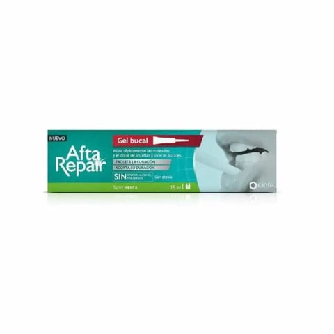 Jag Couture London Mint Flavor Cinfa Afta Repair Gel in 15ml tube, featuring a sleek design and mint-flavored oral care formulation.