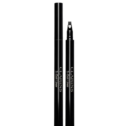 Clarins 3 Dot Liner 01 Black from Jag Couture London-New York, close-up of the eyeliner pen with three dot applicator tip.