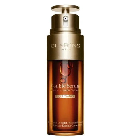Clarins Double Serum Light Texture in 50ml bottle, showcased with sleek packaging and elegant branding from Jag Couture London - New York