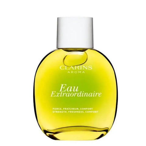 Clarins Eau Extraordinaire Spray 100ml by Jag Couture London New York, featuring a sleek bottle with refreshing floral and citrus notes.