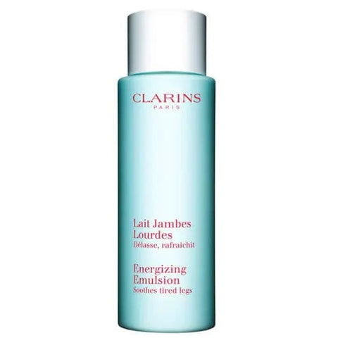 Clarins Energizing Emulsion by Jag Couture London soothes tired legs with 125ml of lightweight, revitalizing skincare.