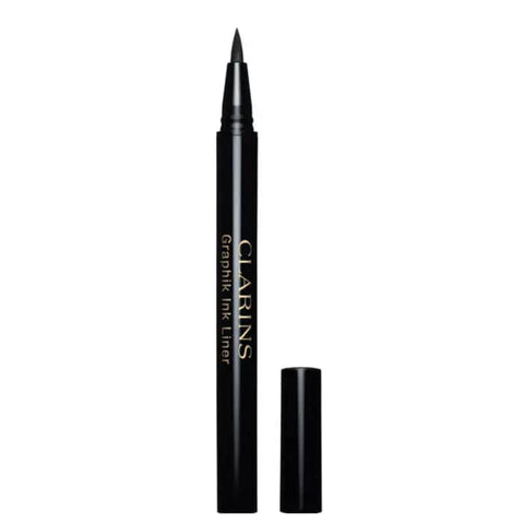 Jag Couture London New York Clarins Graphic Ink Liner 01 Black, 0.4ml, close-up of the black eyeliner pen with sleek design.
