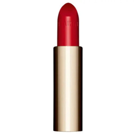Clarins Joli Rouge Satin lipstick refill in shade 742 shown in a 3.5g compact, with sleek packaging and vibrant color.