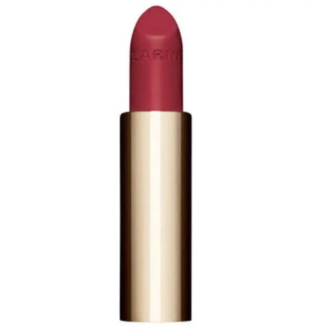 Clarins Joli Rouge Velvet La Recharge 732V Grenadine lipstick in 3.5g with smooth texture and vibrant red shade, displayed on a neutral background.