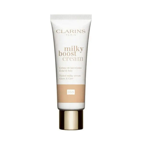 Clarins Milky Boost Cream 3.5oz jar, hydrating skincare product from Jag Couture London New York, with a smooth, creamy texture.