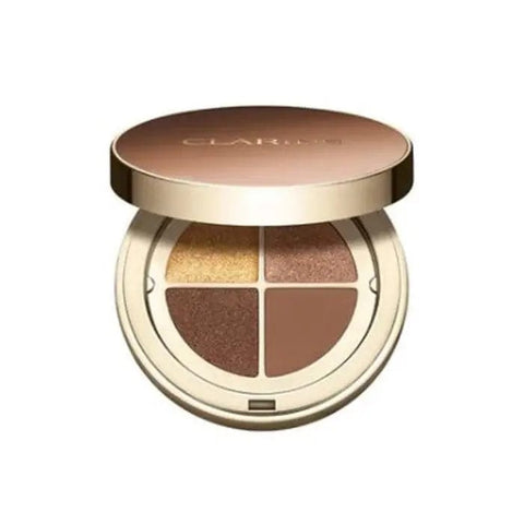 Clarins Ombre 4-Colour Eyeshadow Palette in Brown Sugar Gradation with four shades, 4.2g, natural eye makeup look