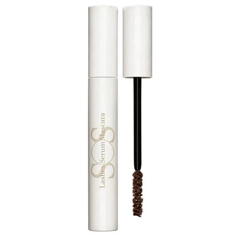 Jag Couture London New York Clarins SOS Lashes Serum Mascara 8ml tube with sleek black packaging and brush applicator.