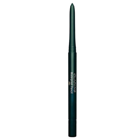 Jag Couture London New York Clarins Waterproof Pencil 05 Forest, green eye pencil, sharpener included, on white background.