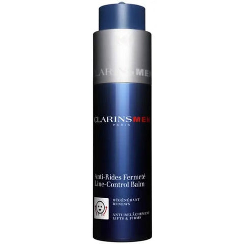 Jag Couture London New York ClarinsMen Line-Control Balm 50ml jar showing smooth texture and sleek packaging.