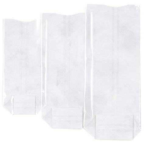 Clear cello bags from Jag Couture London New York, 120 x 225mm, ideal for gift wrapping or packaging small items.