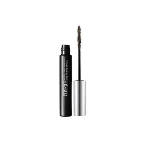 Clinique Lash Power Mascara in 04 Dark Chocolate with black bristle brush, showcased on a white background.