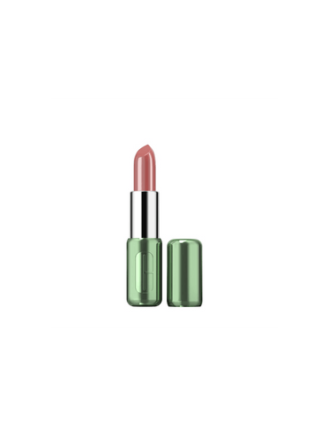 Clinique Pop Longwear Shine Lip Balm by Jag Couture London - New York, showing the blush pink lipstick in a 3.9g tube.