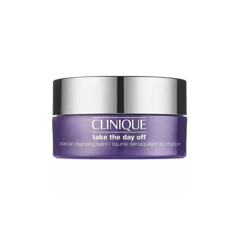 Jag Couture London - New York Clinique Take The Day Off Charcoal Cleansing Balm 125ml jar with black lid and product label.