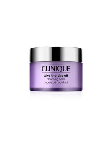 Clinique Take The Day Off Balm Makeup Remover for eyes and face in a 250ml jar, with a smooth, creamy texture.